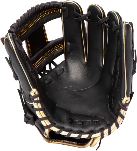 11.5 Inch Mizuno MVP Prime SE GMVP1154PSE8-Black/Gold Adult Infield Baseball Glove - Image 2