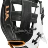 11.75 Inch Under Armour Genuine Pro 2.0 Black/White/Caramel Adult Infield Baseball Glove UAFGGP2-1175SP