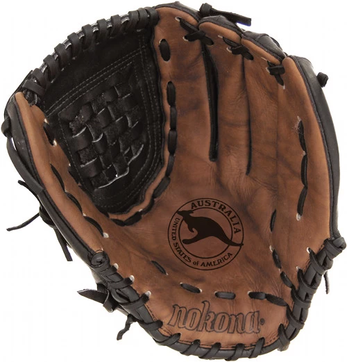 12.5 Inch Nokona Buckaroo Black BF1250CBLK Infield/Pitcher Fastpitch Softball Glove - Image 2