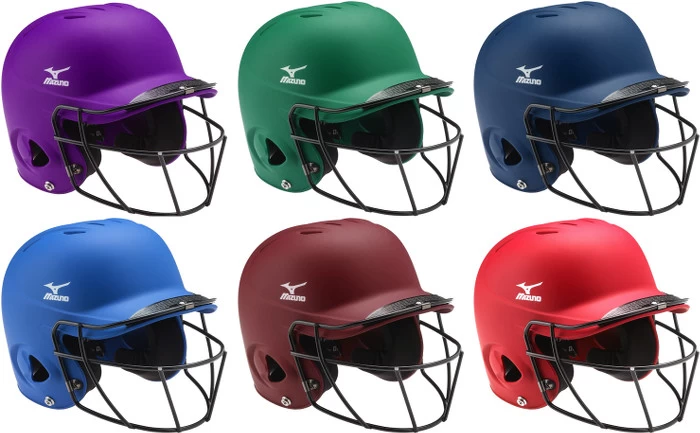 Mizuno Prospect MBH601 Youth Solid Batter's Helmet W/ Facemask 380343 - Image 2