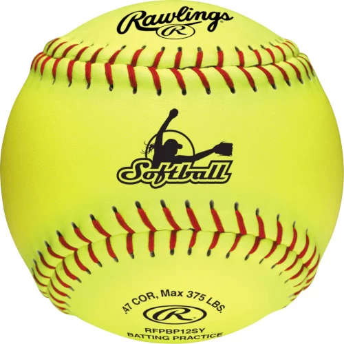 Rawlings B618RFPBPBUCK Combo 6 Gallon Optic Yellow Bucket W/ 18 RFPBP12SY Fastpitch Softballs - Image 2