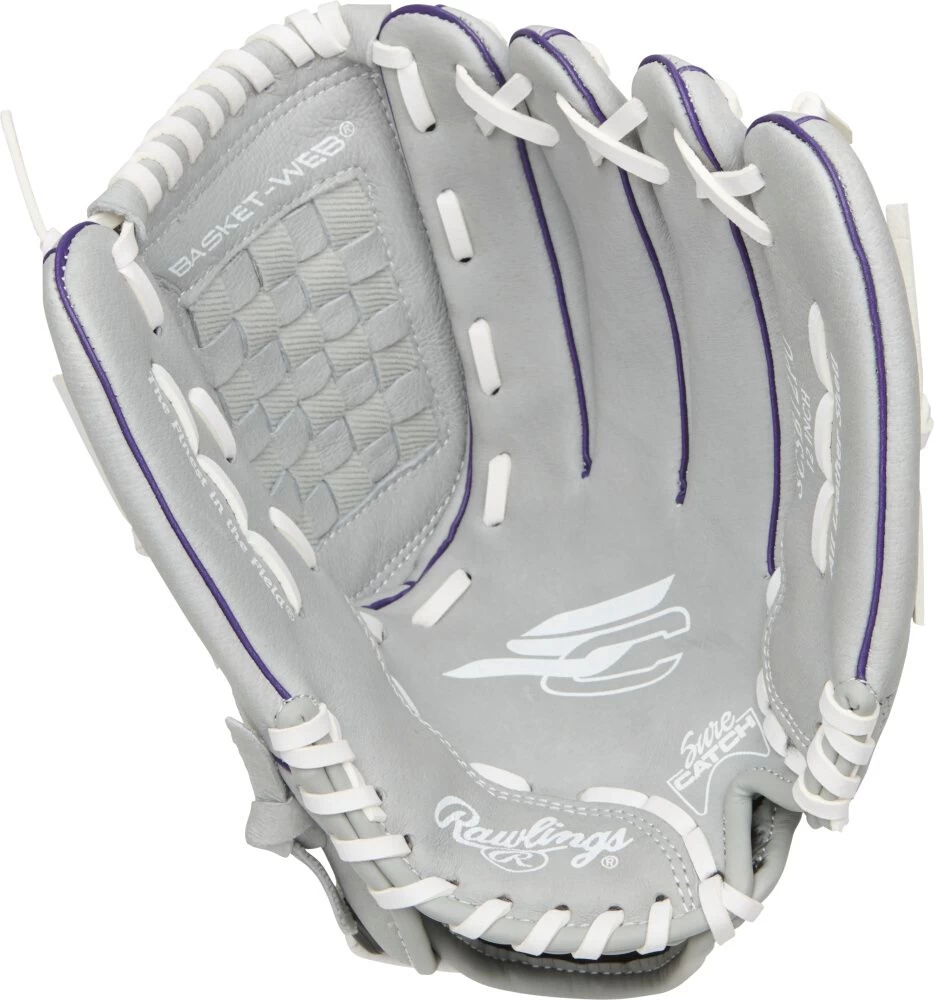 12 Inch Rawlings Sure Catch Girl's Fastpitch Softball Glove SCSB12PU - Image 2