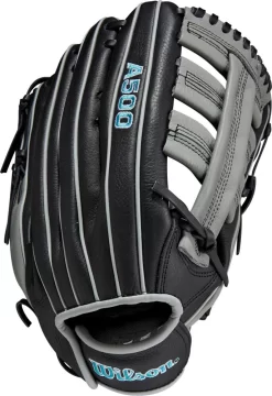 12.5 Inch Wilson A500 Youth Outfield Baseball Glove WBW100905125